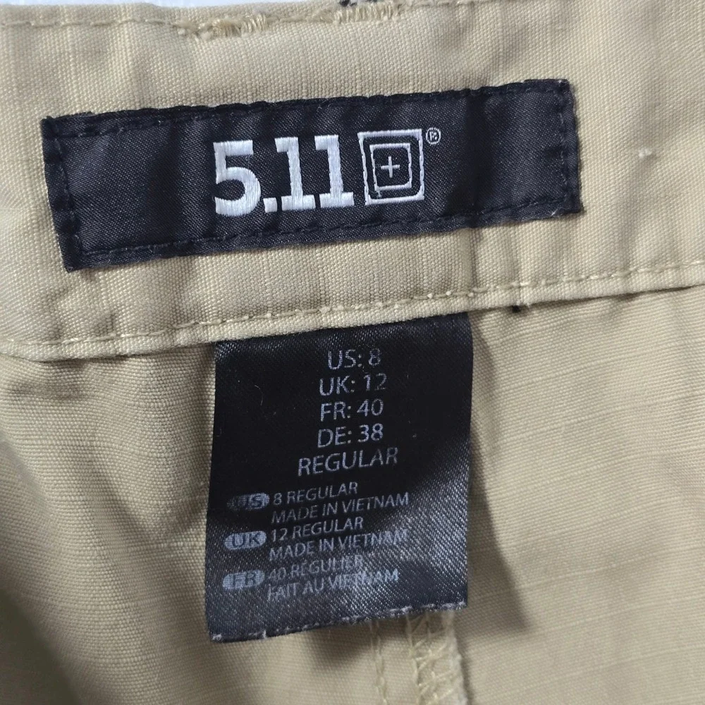 5.11 Tactical Womens Khaki Tan Ripstop Cargo Pants Size 8 Regular Utility Work - Picture 7 of 9